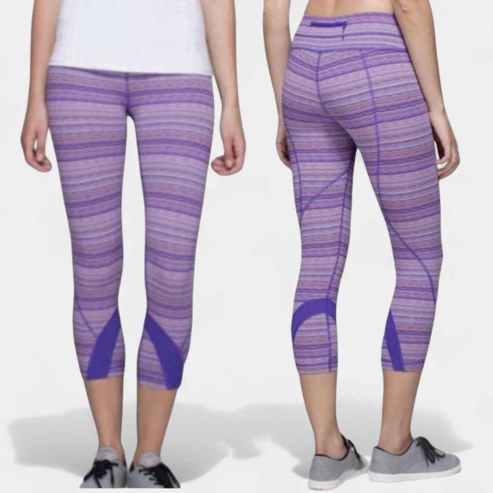 Lululemon Run Inspire Crop II Luxtreme Space Dye Twist Size 6